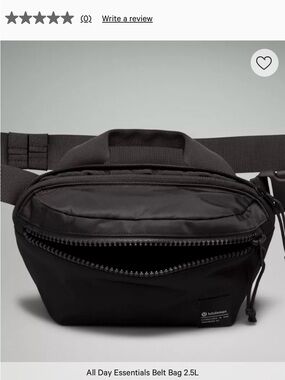 lululemon athletica Black All-Day Belt Bag